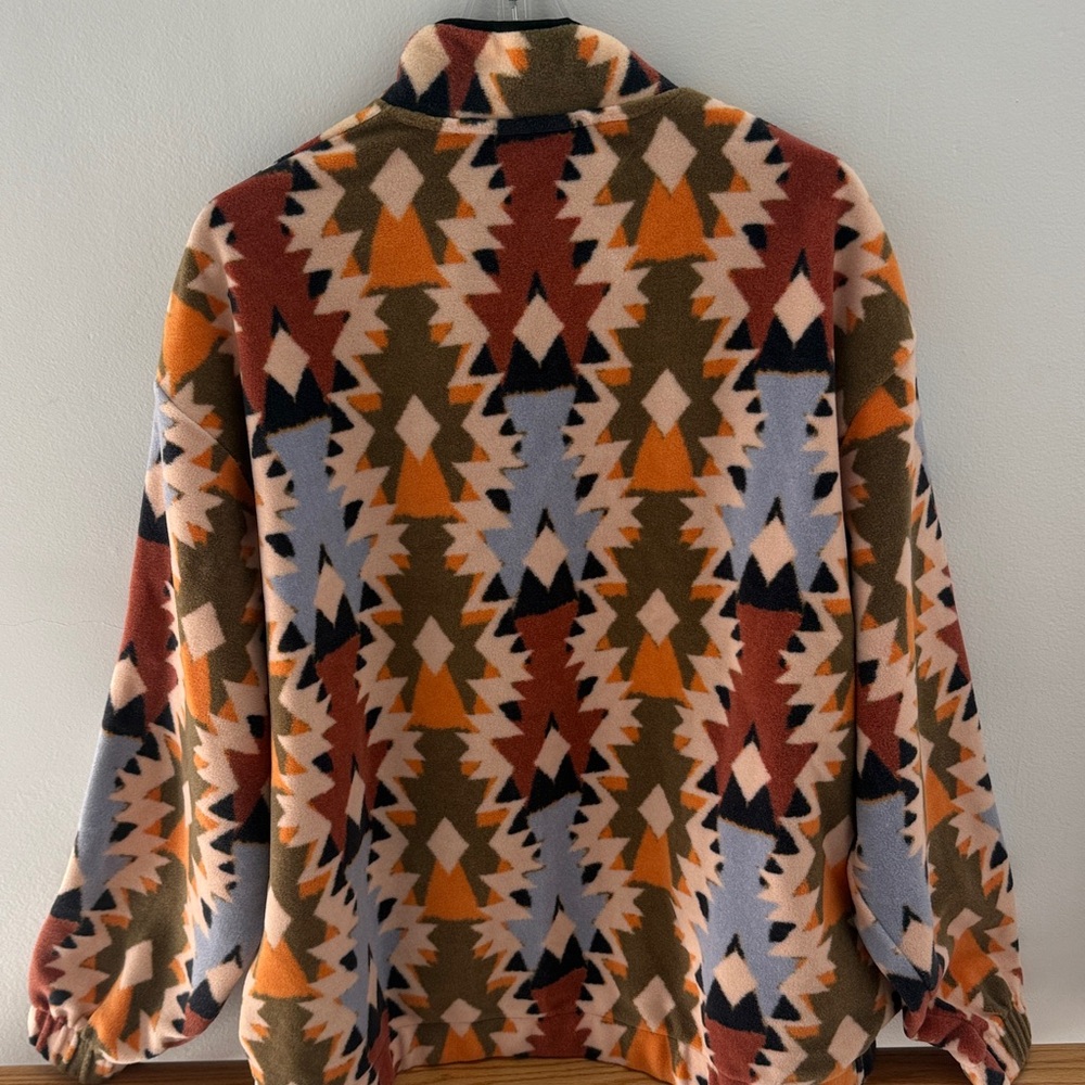 Aztec Pattern Full-Zip Fleece Jacket - Picture 5 of 6